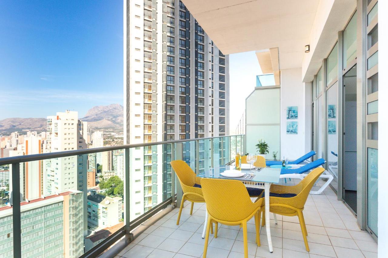 Skyline 10 Gran Terraza Privada Con Vistas Espectaculares Leilighet Benidorm Eksteriør bilde